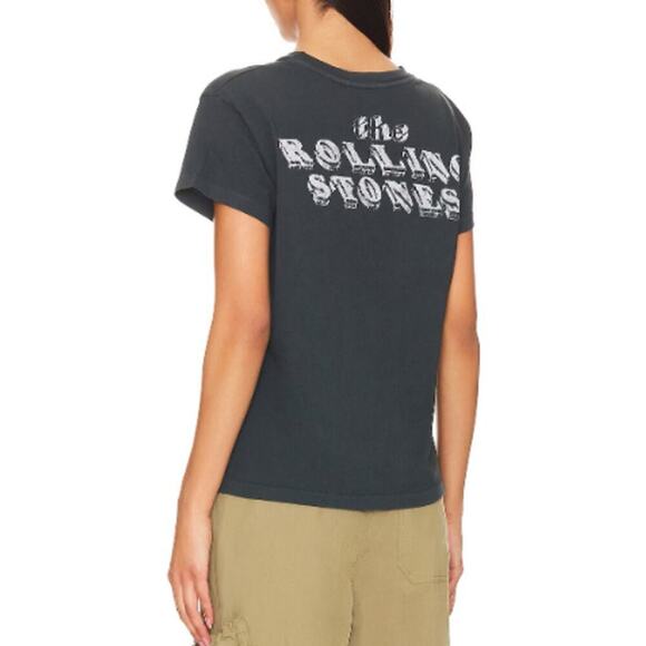Daydreamer Women's Vintage Black Rolling Stones Ticket Fill Tongue Tee Size L - Picture 2 of 7
